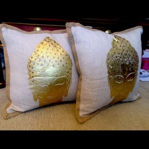 Pier 1 Set of 2 Buddha Throw Pillow Covers (insert not included)